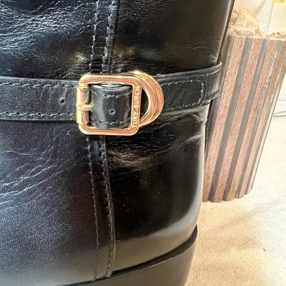 Tory Birch ELOISE riding boots black size 9 - Picture 7 of 13